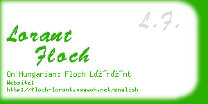 lorant floch business card